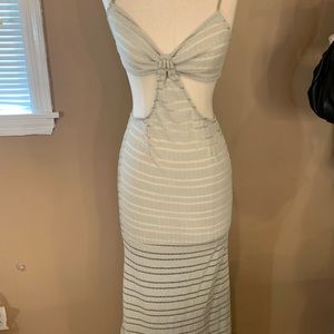 Sheer maxi cover up dress